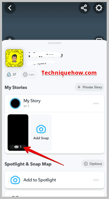 Under My Story, click on your story