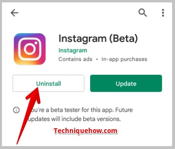 Uninstall the Instagram app