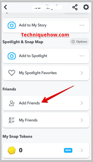 click on Add Friends