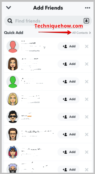 click on All Contacts