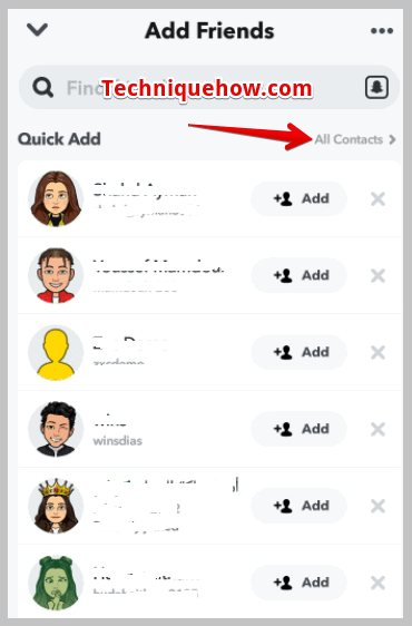 click on All Contacts