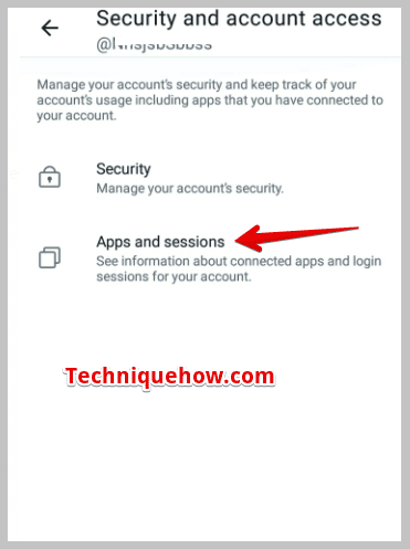  click on Apps and sessions