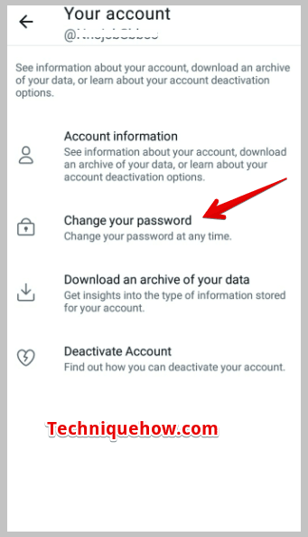  click on Change your password