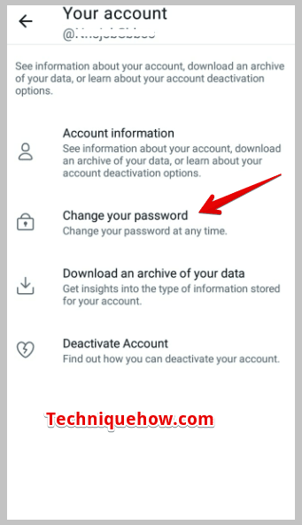 click on Change your password