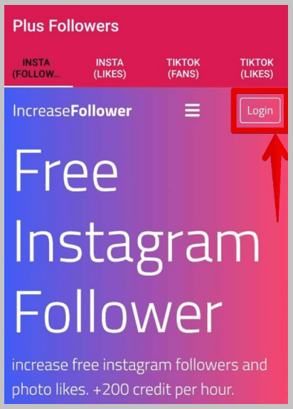 click on Login