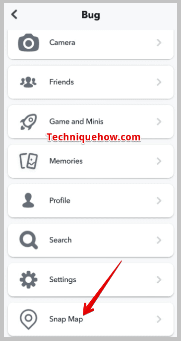 click on Snap Map
