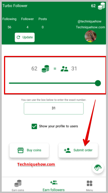 click on Submit Order