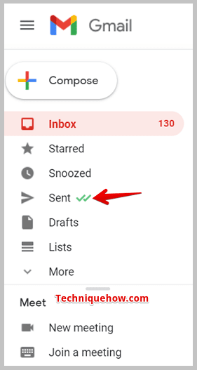 click on the Sent Mail