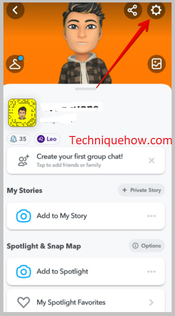 click on the Settings icon