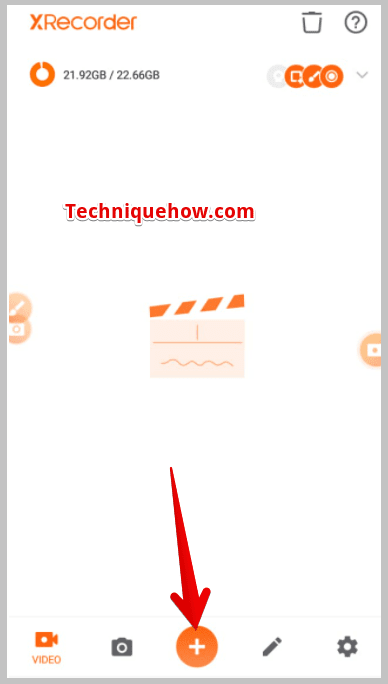 click on the orange + icon