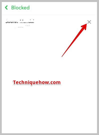 clicking on the X sign