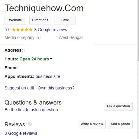reviews on google GMB