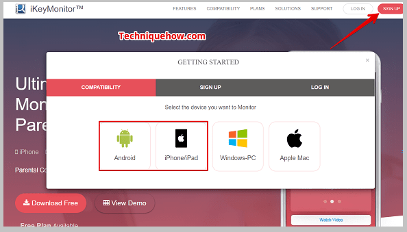 ikey Monitoring sign up