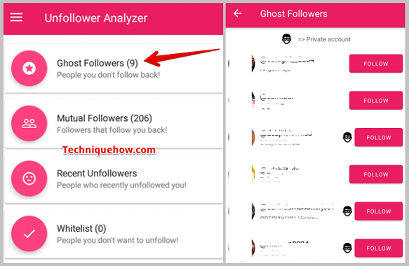 list of Ghost followers