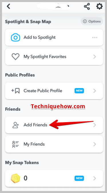 option Add Friends