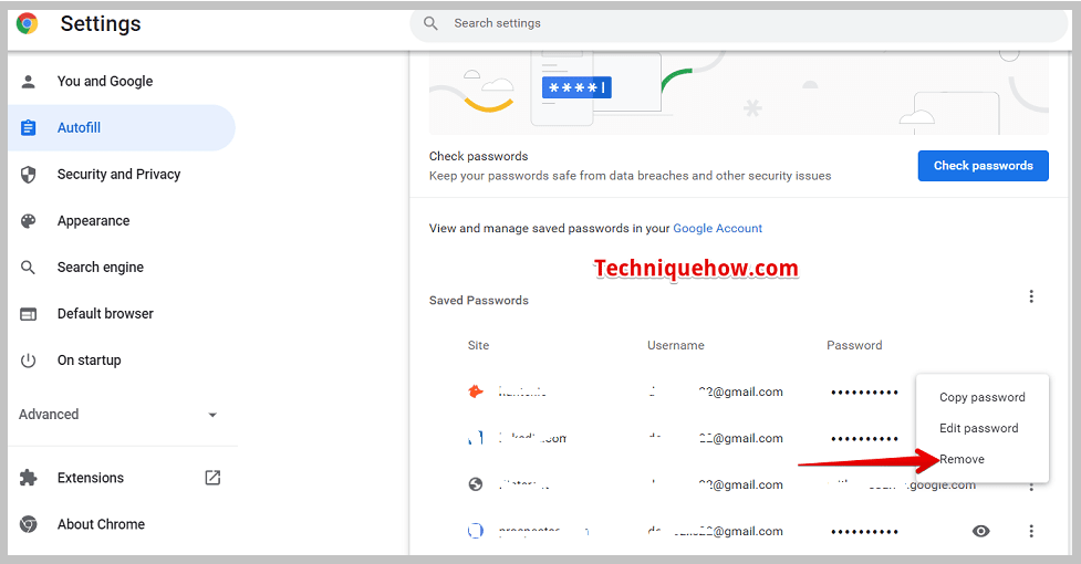 remove password