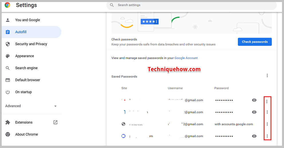 save password