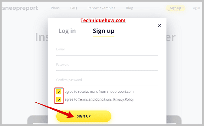 Under Sign Up