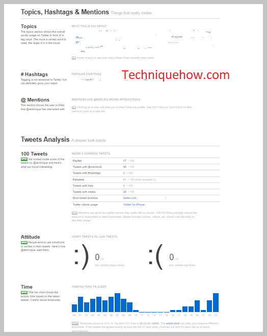 statistics of the accounts