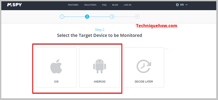 the target's device