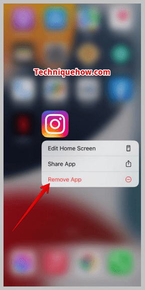uninstall on iOS