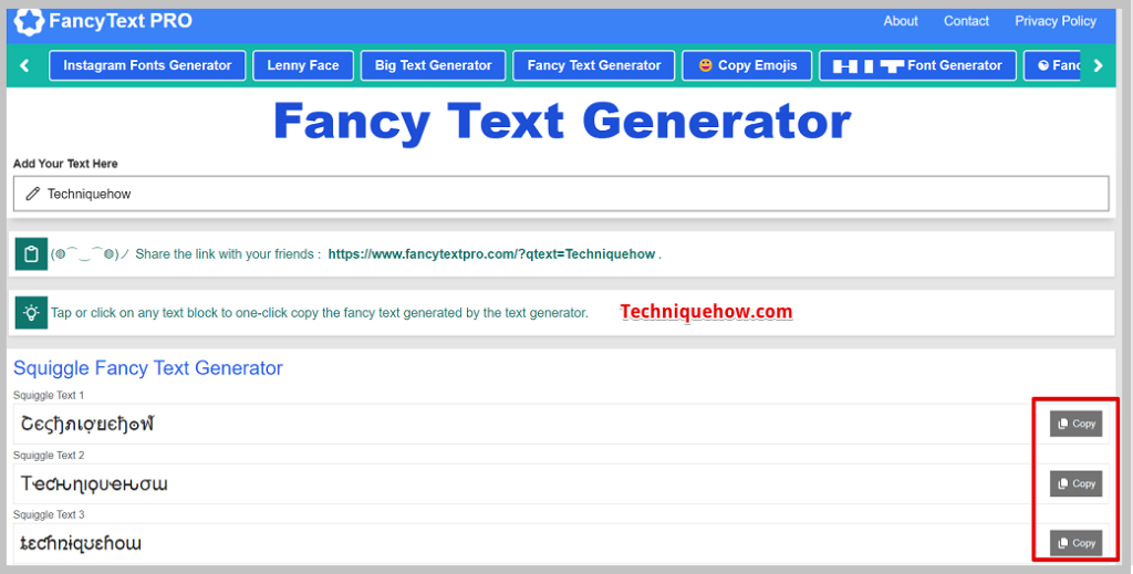 you'll find tons of stylish text along