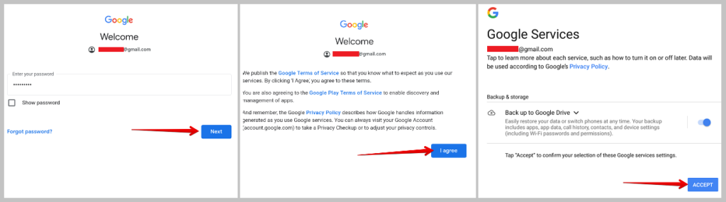 your login details