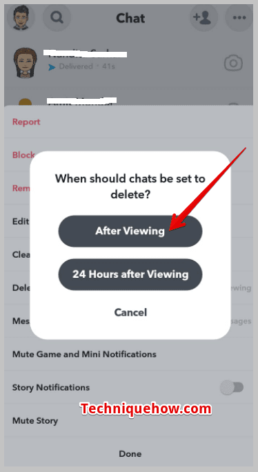 After Viewing option