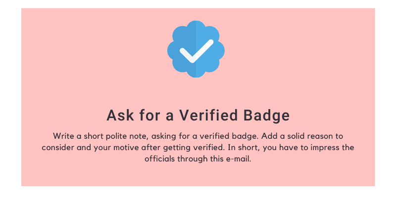 Ask for a verified Badge