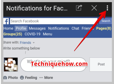 Click on the three dots icon
