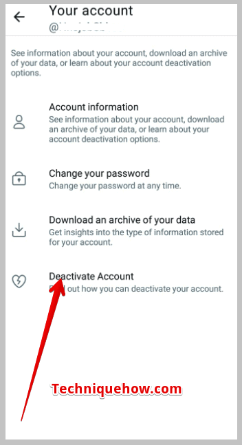 Deactivate Account