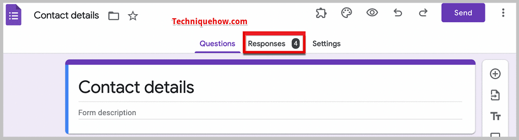 Go to the “Response” tab