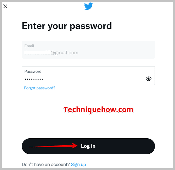 Login to Twitter