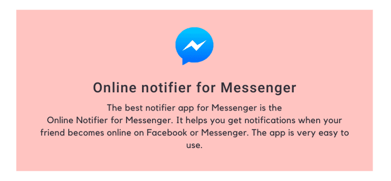 Online notifier for Messenger