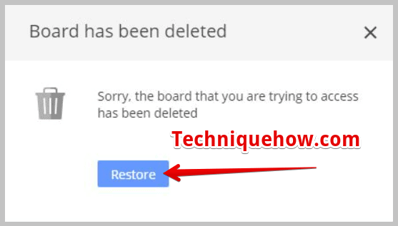 Restore” option on a blue button