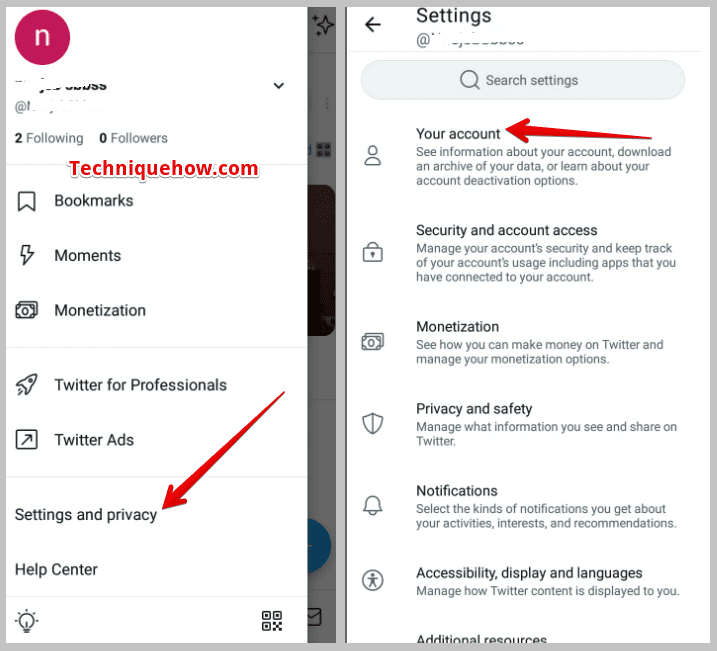 Settings and privacy