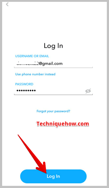 Snapchat app and login
