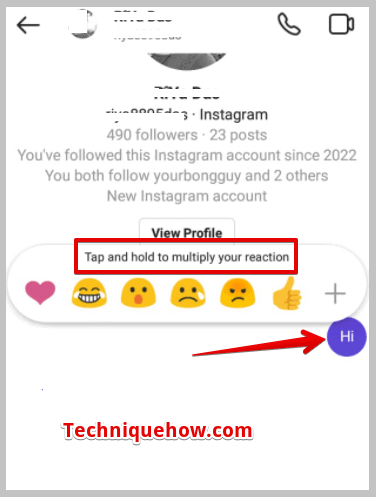 Tap on the message