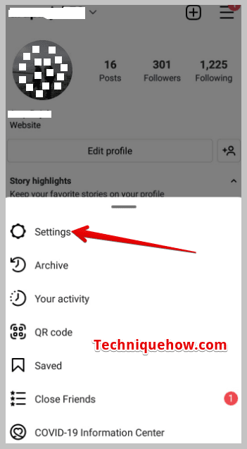 choose the Settings
