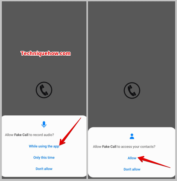 click on Allow to provide