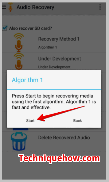 click on Start