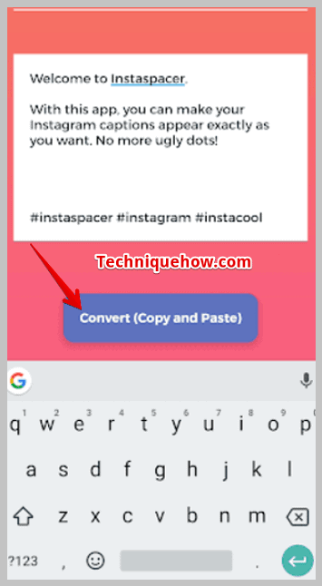 click on the Convert