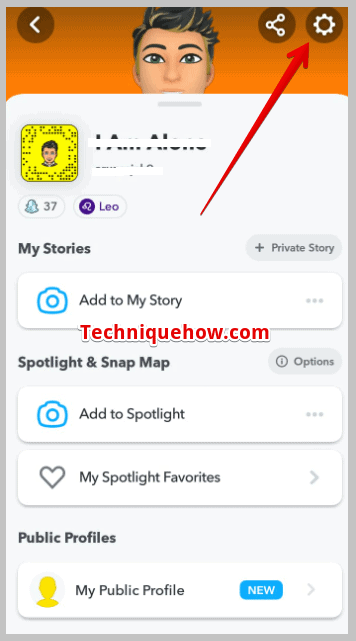 click on the Settings icon