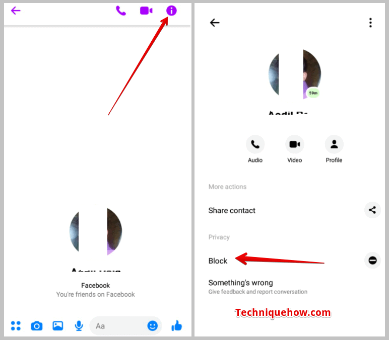 click on the 'i' icon