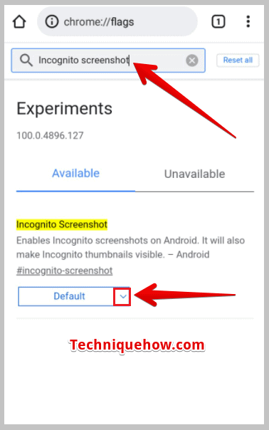 click on the pull-down menu