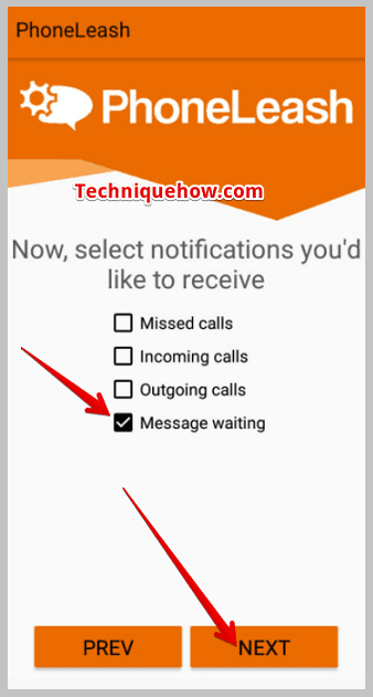 select notification you'd like to receive