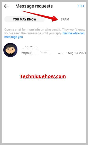 option Spam Click on it
