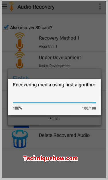 recover all the audios