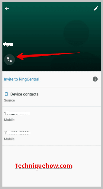tap the call icon
