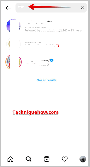 the search bar, write down